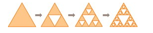 삼각형개수는 무한대, 넓이는 0