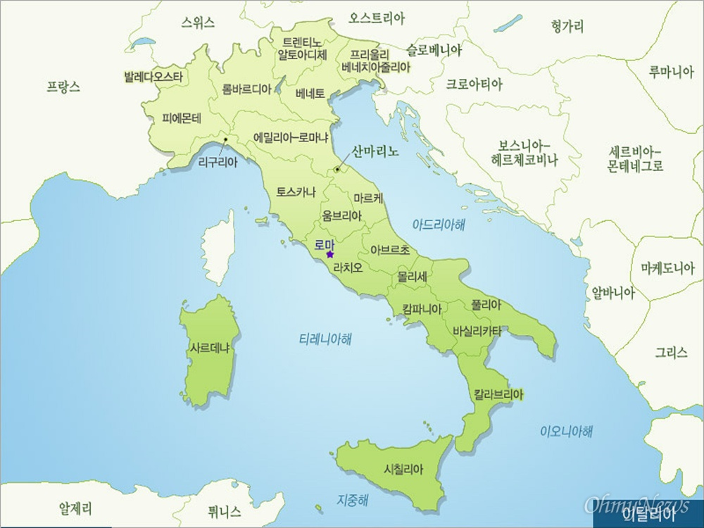 이탈리아 지도