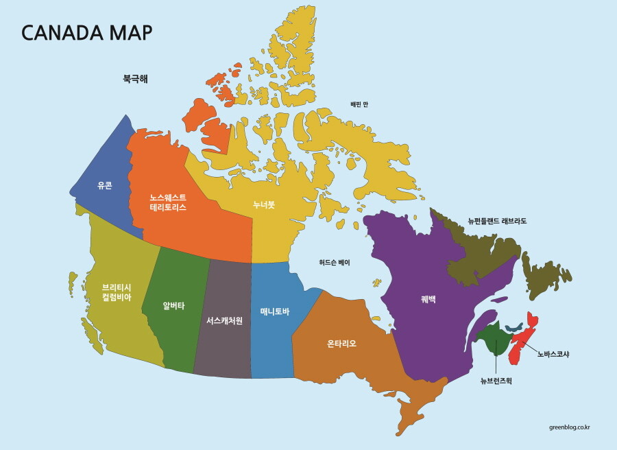 캐나다-지도