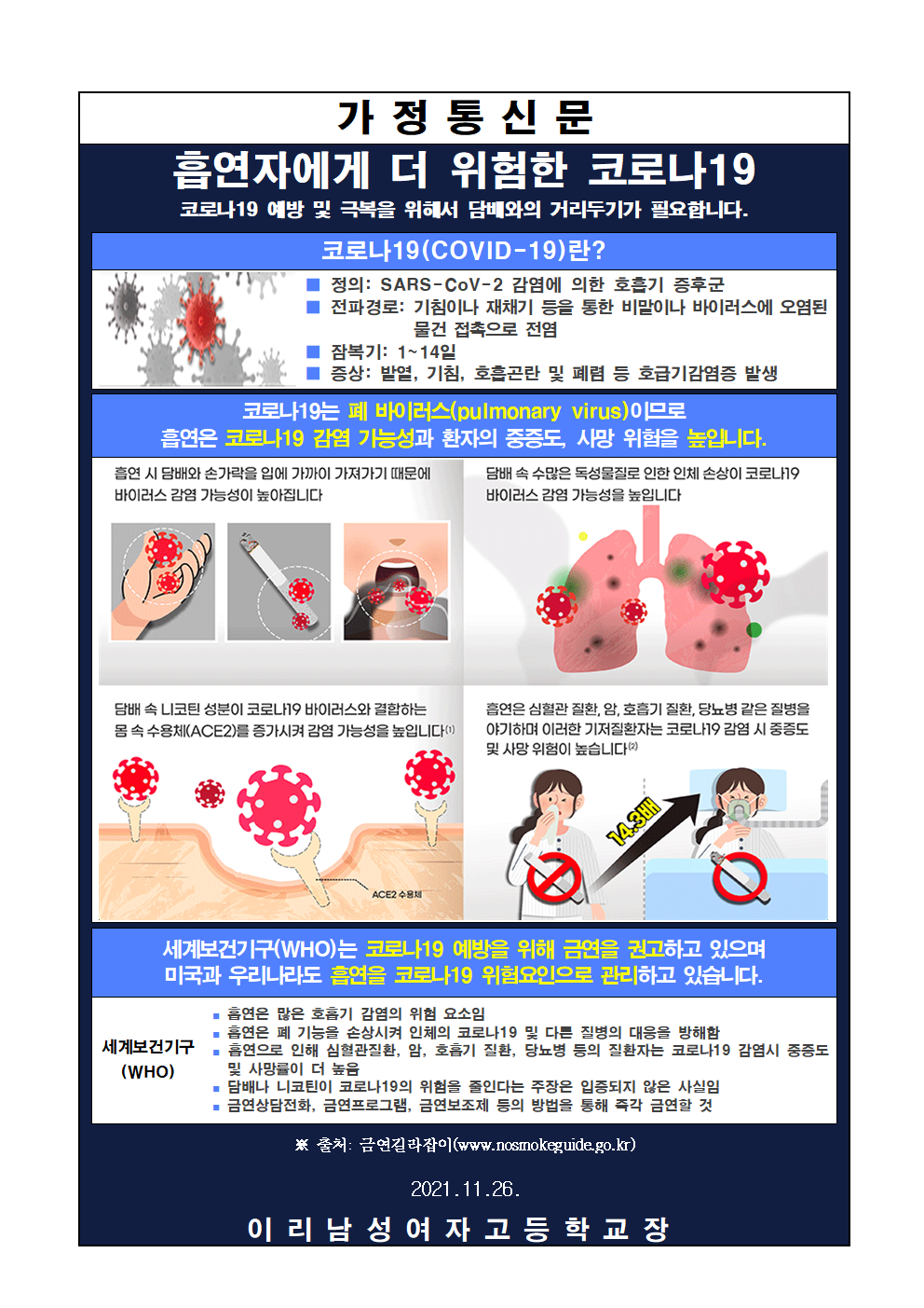 2021년 흡연예방교육 가정통신문001