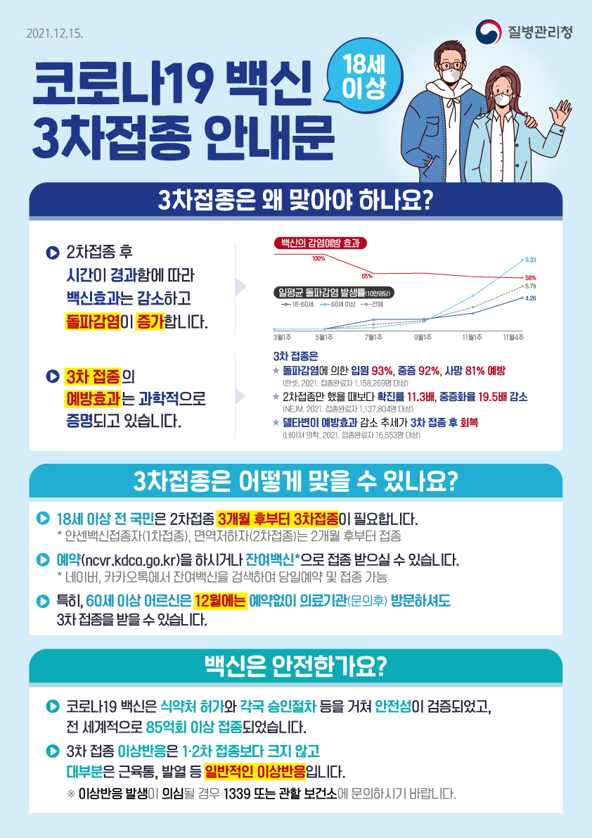 전라북도교육청 인성건강과_코로나19백신 3차접종 안내문(변경)