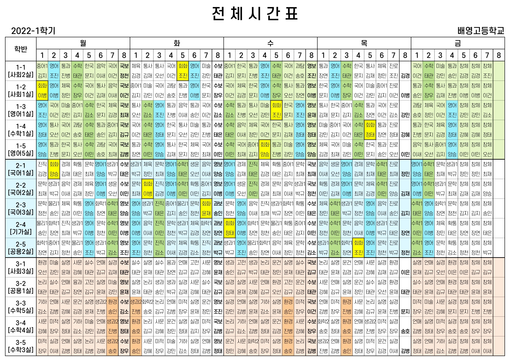3월_2022-1학기 전체시간표