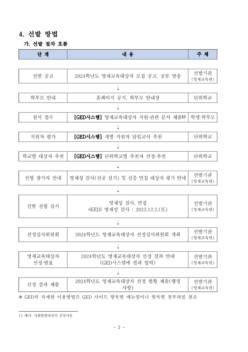 [청완초등학교-10444 (첨부) 전북과학고등학교] 2024학년도 전북과학고등학교영재교육원 영재교육대상자 선발 요강_3