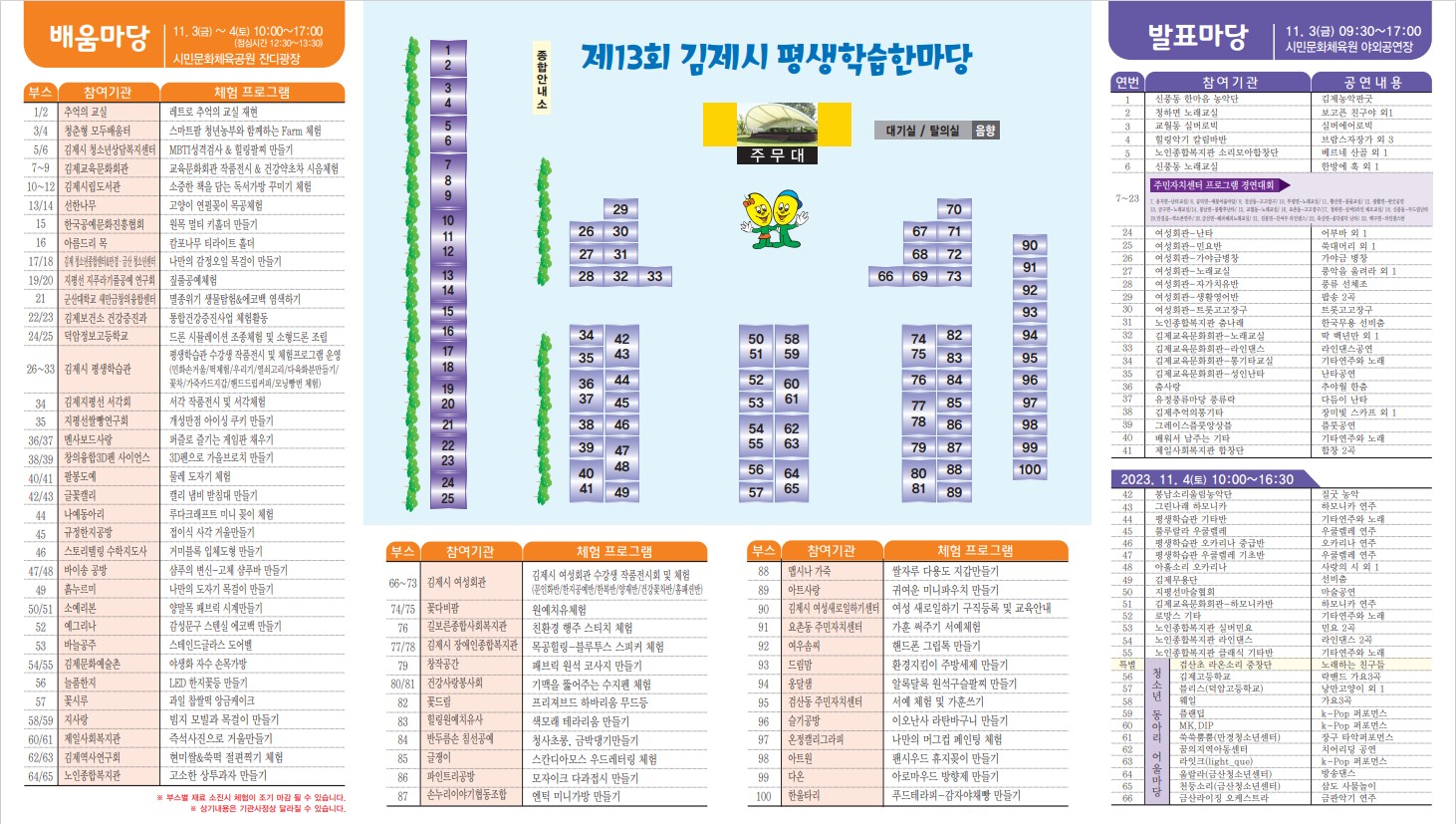 제13회 김제시 평생학습한마당 홍보리플릿-2(축소)