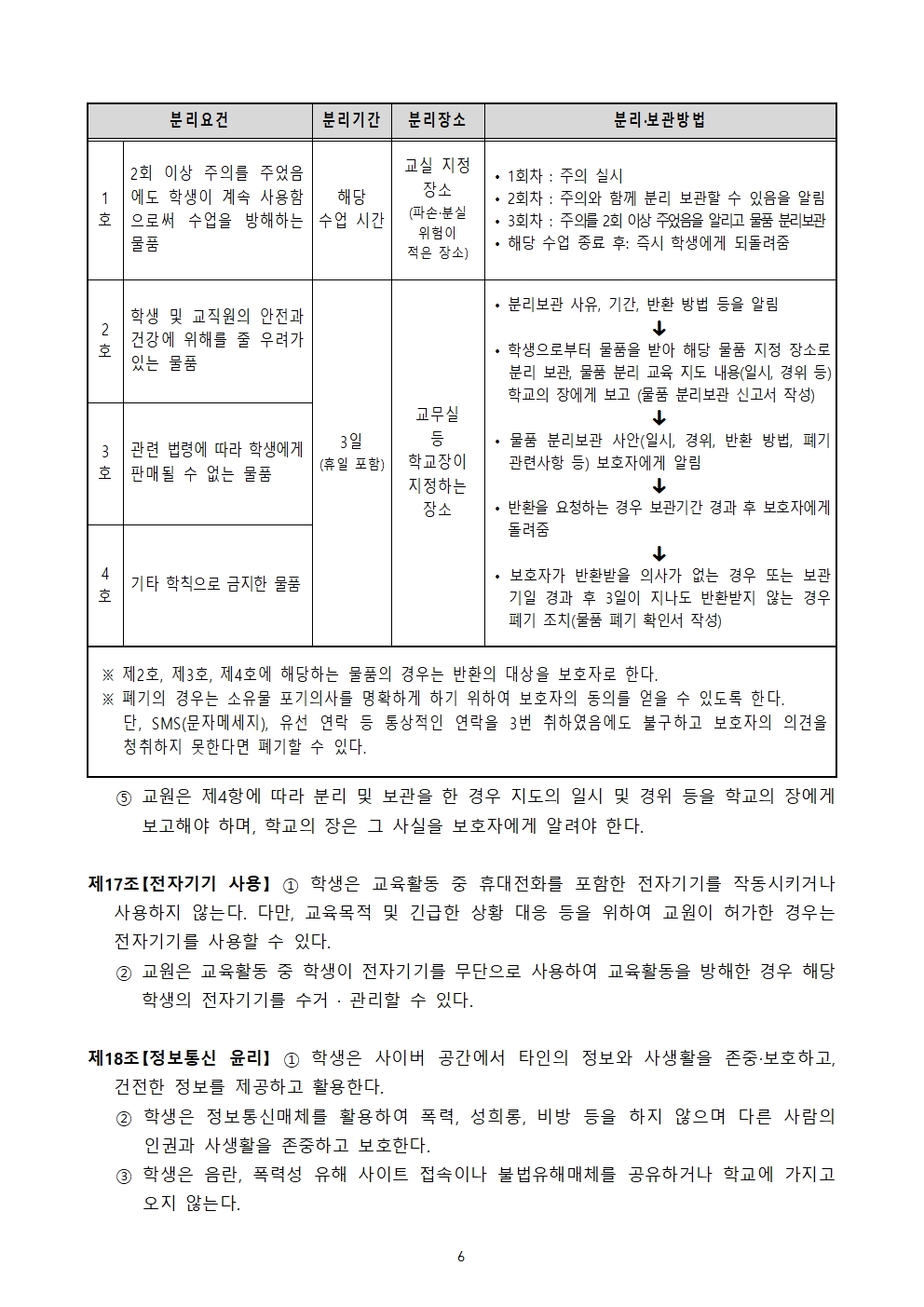 청완초 학생생활규정 전부개정(2023.12.19.)006