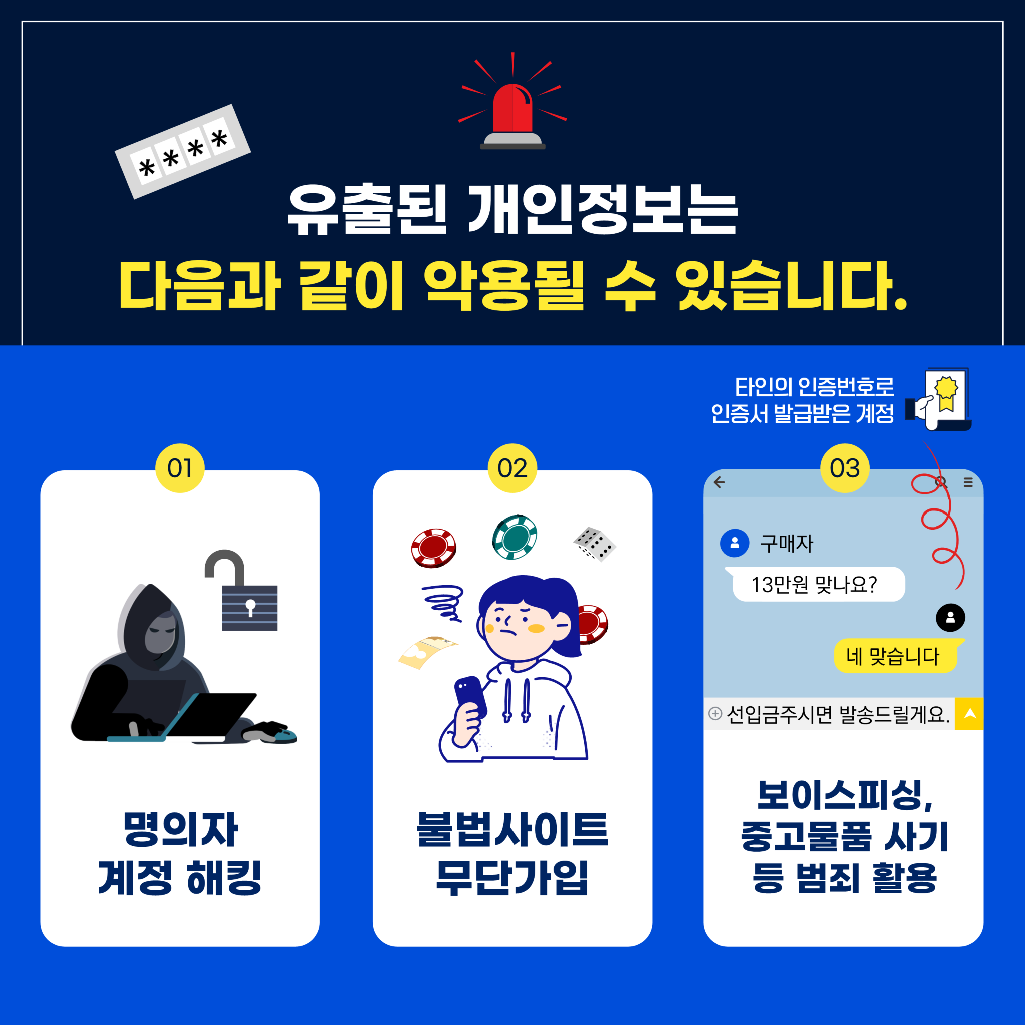 전북특별자치도교육청 민주시민교육과_「휴대폰 인증번호 전송 요구」카드뉴스_3