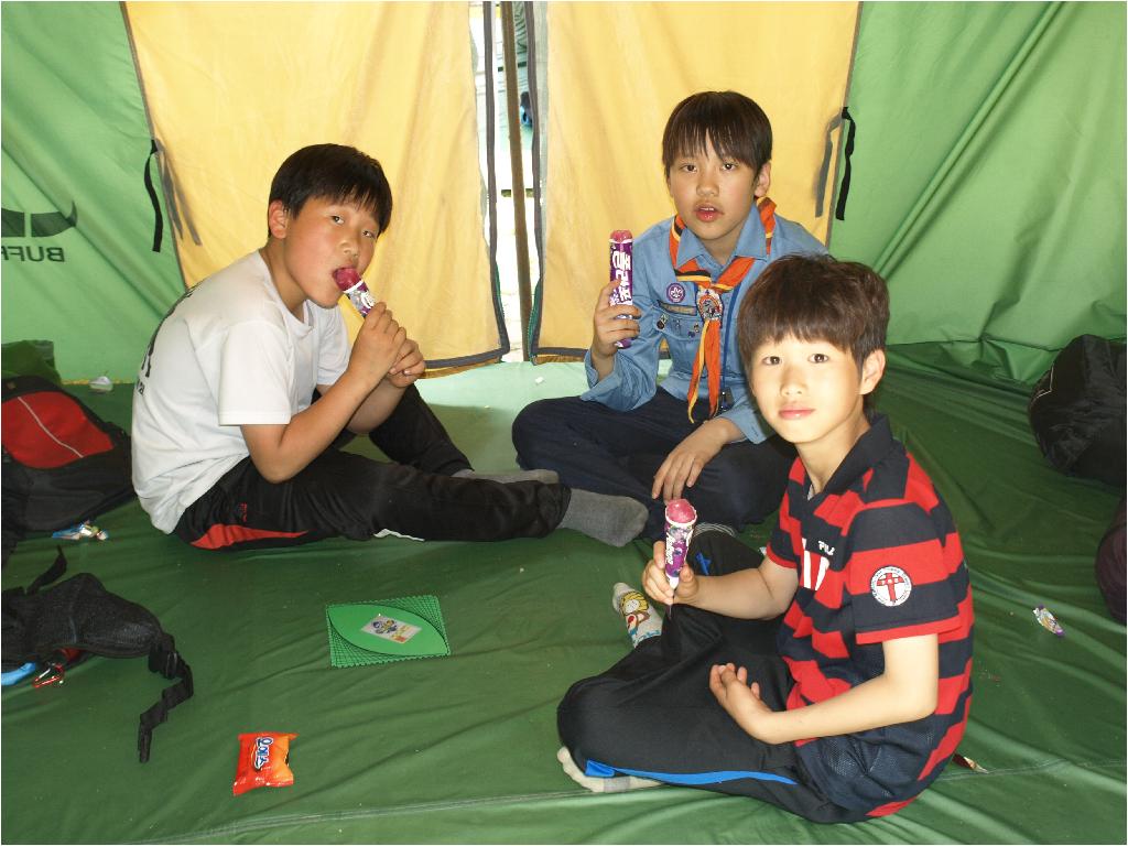 텐트에서의 달콤한 휴식